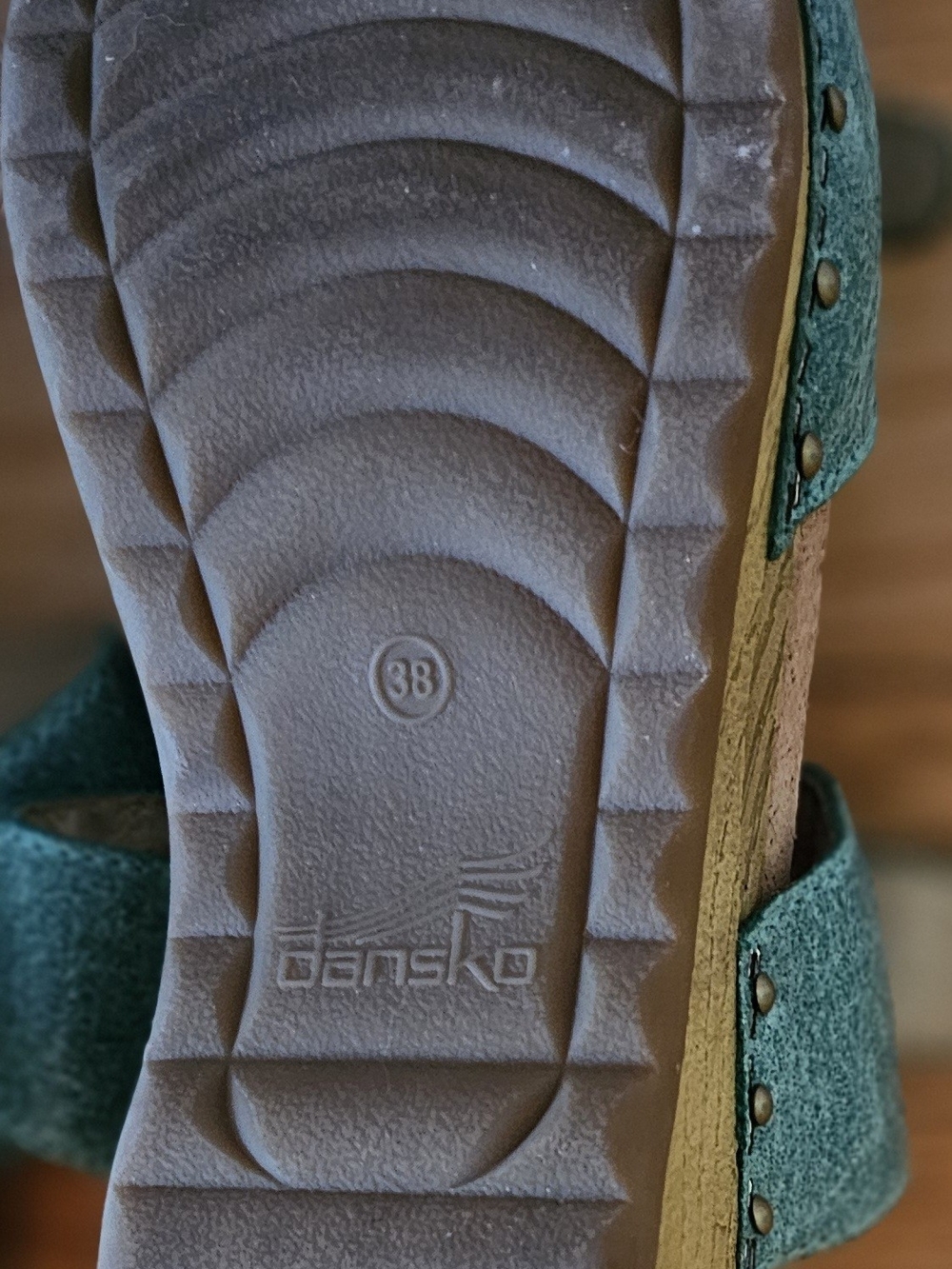 Dansko Teal Manda Leather Sandals Size 38 - Picture 7 of 7